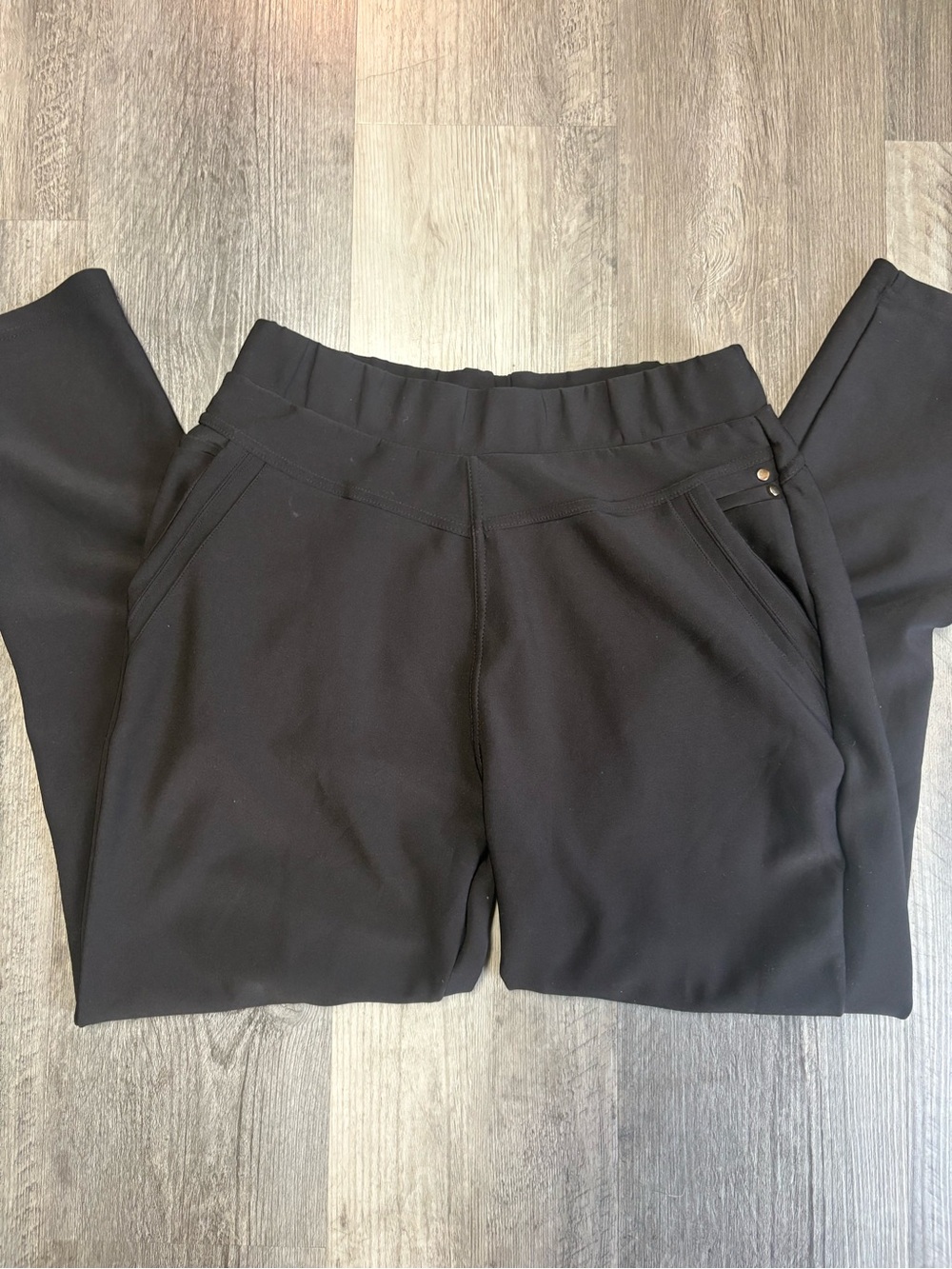 Women's Black Pull-On Ponte Pants